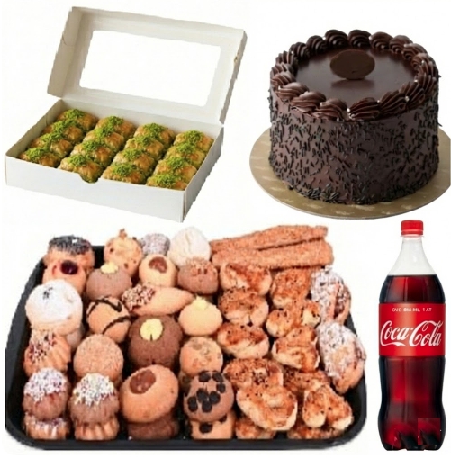 1 Adet 6-9 Kişilik Çikolatalı Yaş Pasta Dahil Menü