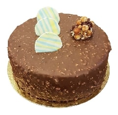 4 kişilik yuvarlak sade çikolatalı yaş pasta - Pasta çeşitleri