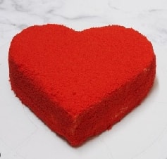 Sevgililer Günü Özel Kırmızı Kalp 6-9 Kişilik Pasta